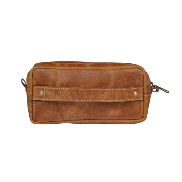 Men Leather Bag Travel Dopp Kit 336 - Image 3