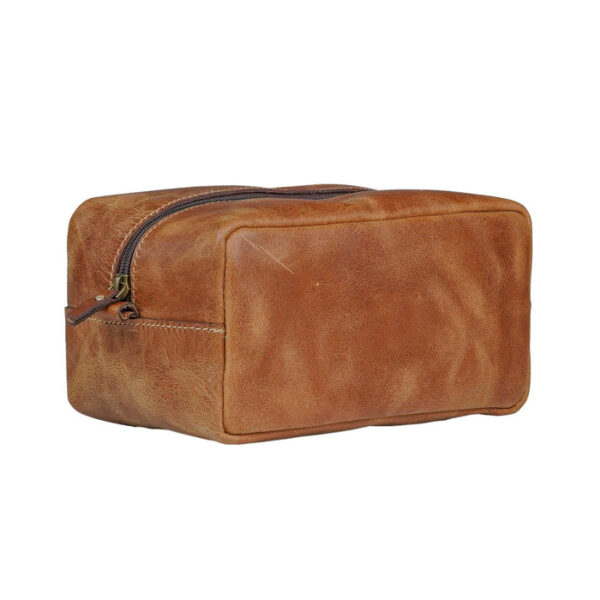 Men Leather Bag Travel Dopp Kit 336 - Image 2