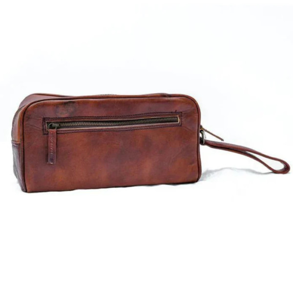 Men Leather Bag Single Toiletry - Image 3