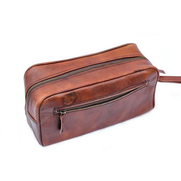 Men Leather Bag Single Toiletry - Image 2