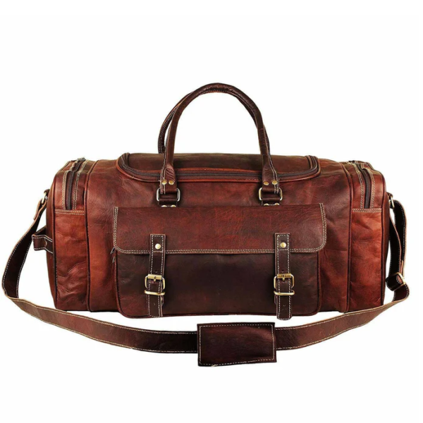 Men Leather Bag Duffle - Image 2