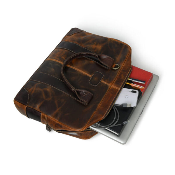 Men Leather Bag Travel Dopp Kit 342 - Image 3