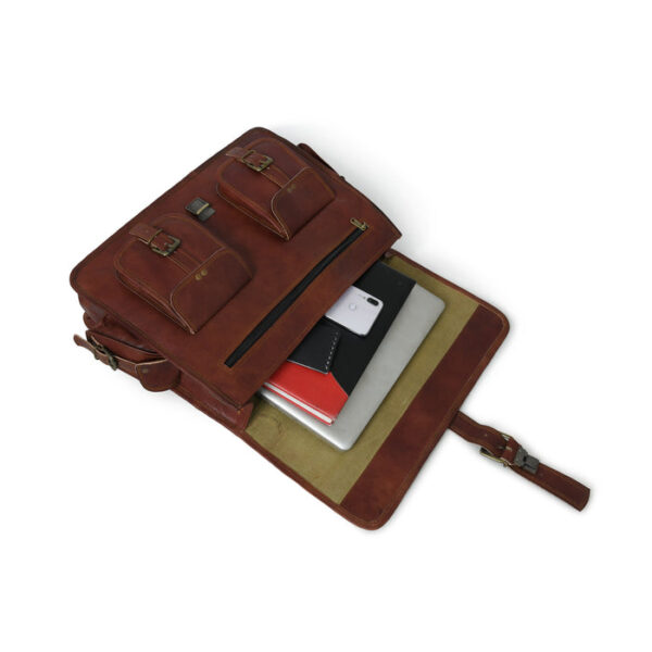 Men Leather Bag Travel Dopp Kit 3555 - Image 2